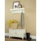Alaterre Furniture Shaker Cottage Tray Shelf Coat Hook with Cabinet Bench, Ivory ASCA0509IV - alternate 3